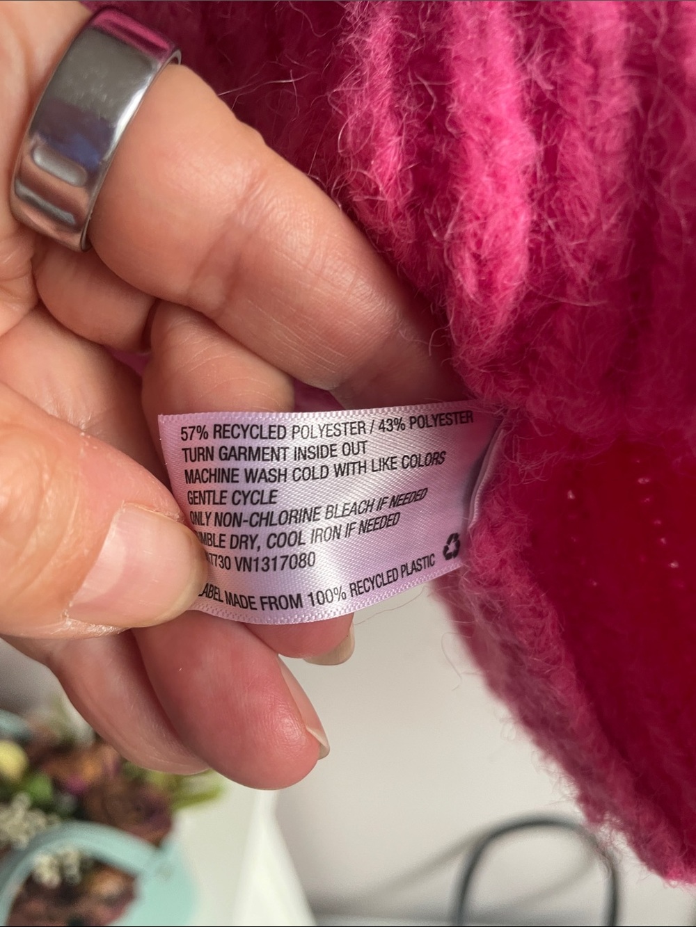 a new day Chunky Cable Turtleneck Sweater - Hot Pink - Picture 4 of 6
